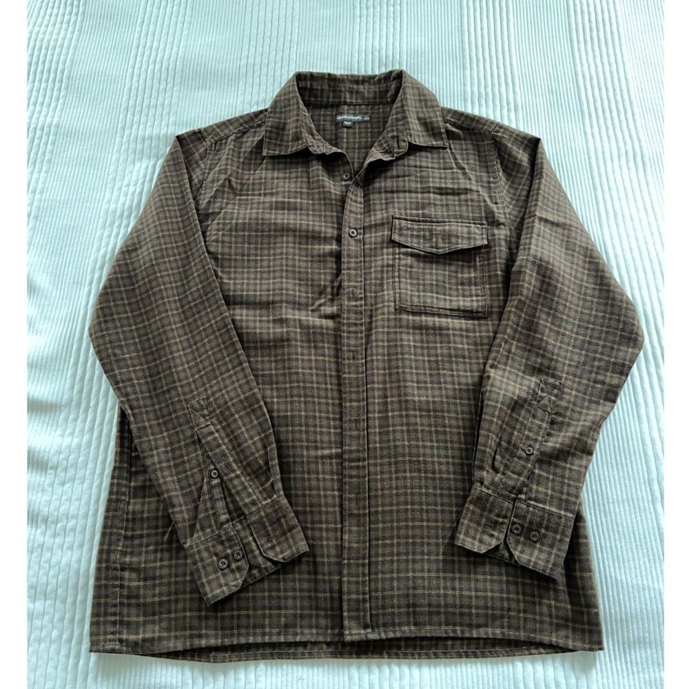 Men's Brown Flannel Shirt - Large
